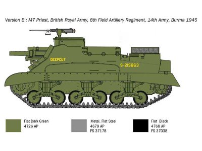 Italeri 6580 M7 Priest 1:35
