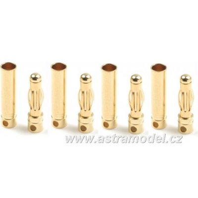 Konektor zlacený 4.0mm dlouhý (4 páry)