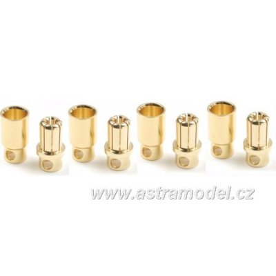 Konektor zlacený 8.0mm (4 páry)