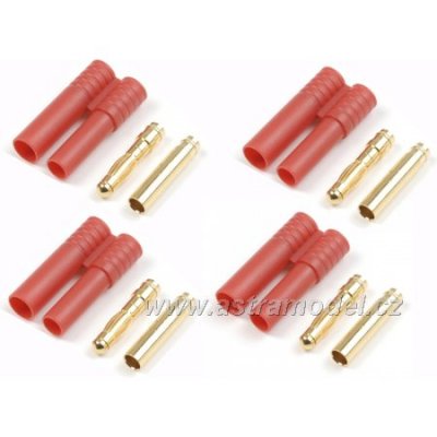 Konektor zlacený 4.0mm plastové pouzdro (4)