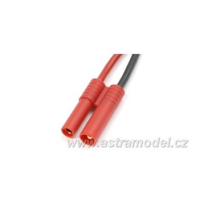 Konektor zlacený 4.0mm samec s kabelem 14AWG 10cm