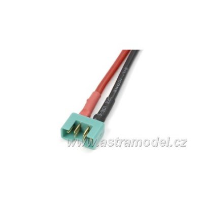 Konektor zlacený MPX samec s kabelem 14AWG 10cm