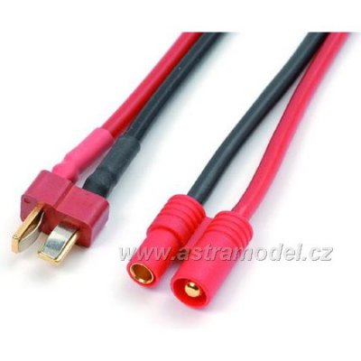 Konverzní kabel Deans samec - 3.5mm zlacený 14AWG