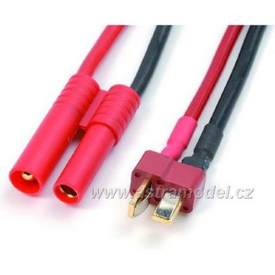 Konverzní kabel Deans samice - 4.0mm zlacený 14AWG