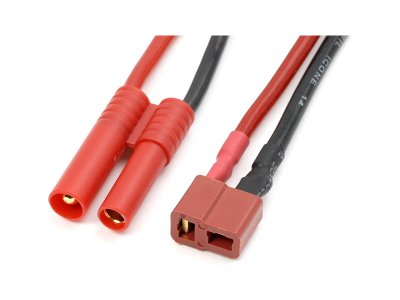 Konverzní kabel Deans samice - 4.0mm zlacený 14AWG