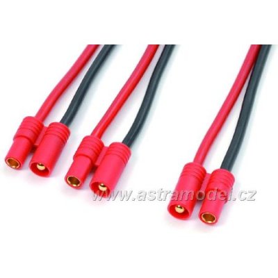 Kabel Y sériový 3.5mm zlacený 14AWG 12cm