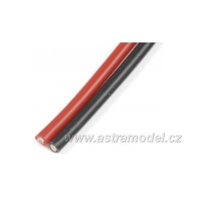 Kabel silikonový 0,9mm2 18AWG červený+černý (1+1m)