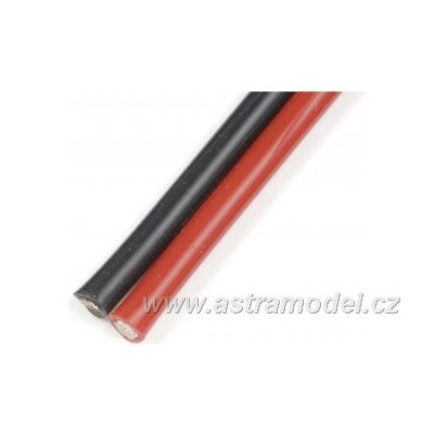Kabel silikonový 0,6mm2 20AWG červený+černý (1+1m)