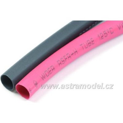 Smršťovací bužírka 6.4mm červená + černá (10)