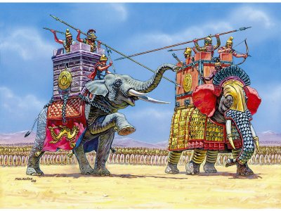 Zvezda figurky War Elephants III-II B. C. (1:72)