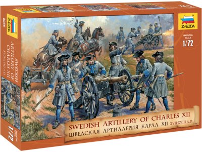 Zvezda figurky - švédské dělostřelectvo (1:72)