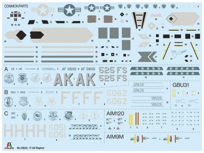 Italeri 2822 Lockheed Martin F-22A Raptor (1:48)