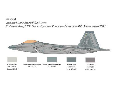 Italeri 2822 Lockheed Martin F-22A Raptor (1:48)