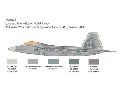 Italeri 2822 Lockheed Martin F-22A Raptor (1:48)