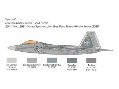 Italeri 2822 Lockheed Martin F-22A Raptor (1:48)