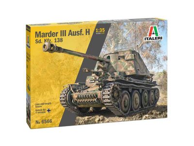 Italeri 6566 Marder III Ausf. H Sd.Kfz 138 s posádkou (1:35)