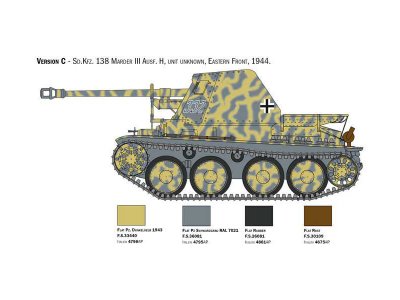 Italeri 6566 Marder III Ausf. H Sd.Kfz 138 s posádkou (1:35)