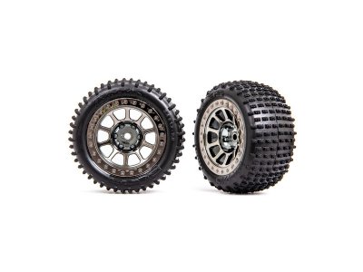 Traxxas kolo 2.2", disk černě chromovaný, pneu Alias (2) (zadní)