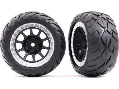 Traxxas kolo 2.2", disk šedý/chromovaný, pneu Anaconda (2) (zadní)