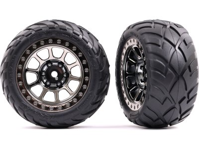Traxxas kolo 2.2", disk černě chromovaný, pneu Anaconda (2) (zadní)