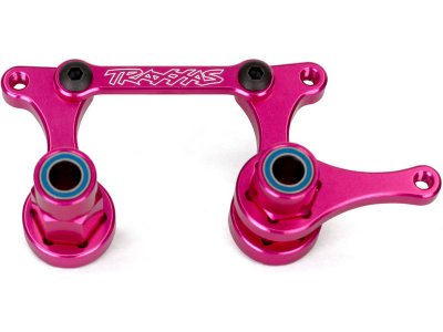Traxxas hliníkové páky řízení růžové