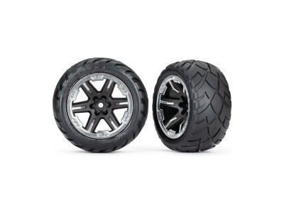 Traxxas kolo 2.8", disk RXT černý-chrom, pneu Anaconda (4WD přední/zadní, 2WD přední) (2)