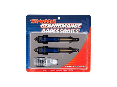 Traxxas tlumič GTR xx-long hliník/PTFE modrý, pístnice TiN (2)
