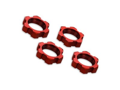 Traxxas matice kol 17mm hliníkové červené (4)