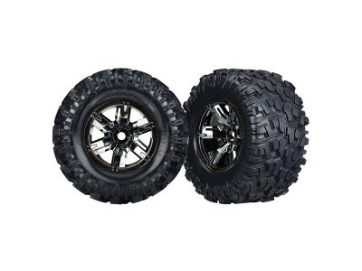 Traxxas kolo 4.3/5.7", disk černý chrom, pneu Maxx AT (pár)