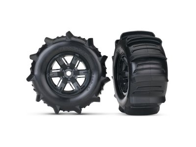 Traxxas kolo 4.3/5.7", disk černý,pneu Paddle (pár)