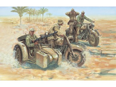 Italeri  6121 figurky - němečtí motocyklisté WW2 (1:72)