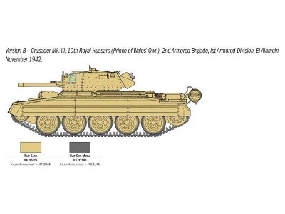 Italeri 6592 Crusader Mk. II s britskou osádkou (1:35)