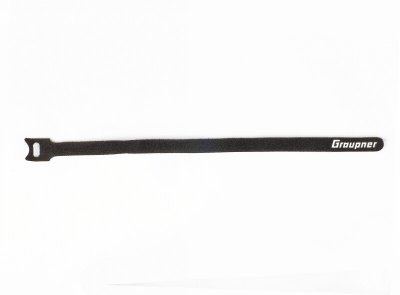 Stahovací pásek suchým zipem 300mm GRAUPNER , černý (10 ks)