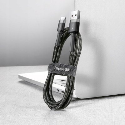Cafule kabel USB do Type-C 3.0A 1m (šedo-černý)