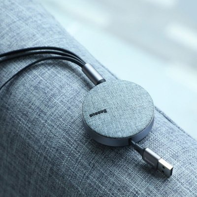 Kabel USB Baseus Fabric 3v1 (USB-C / Lightning / Micro)