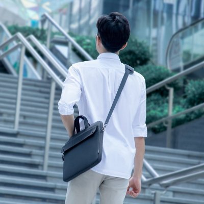 Baseus Basics shoulder bag for laptop up to 16'' (dark grey)