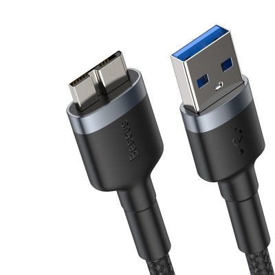 Baseus cafule Cable USB3.0 Male To Micro-B 2A 1m Black+Gray