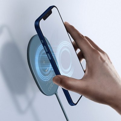 Baseus Light wireless induction charger for iPhone 12, 15W (blue)