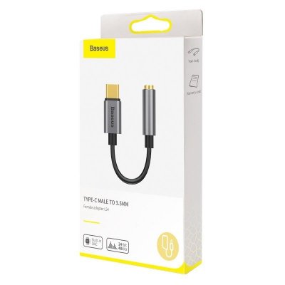 Baseus L54 Audio Adapter USB-C + mini jack 3,5mm (Black+Gray)
