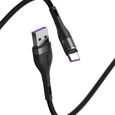 USB magnetic cable - USB-C Baseus Zinc 5A 1m (grey-black)