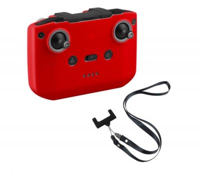 DJI RC-N1 - Silikonová ochrana vysílače + popruh vysílače (Red)