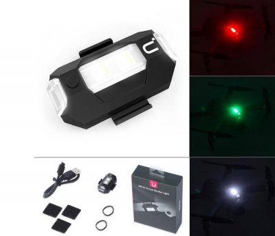 blikající LED světlo pro drony (s Aku)