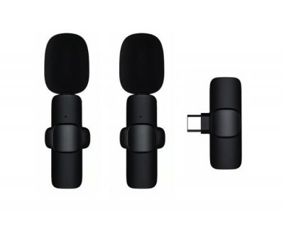 2v1 Type-C Lavalier Wireless Microphone (vč. Aku)