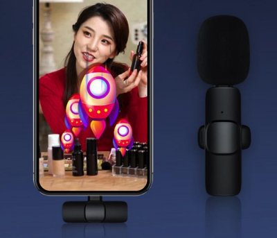 2v1 Lightning Lavalier Wireless Microphone (vč. Aku)