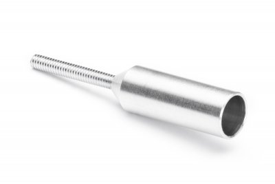 2038 Koncovka táhla Al pro carbon trubku 3mm/M2,5 2 ks