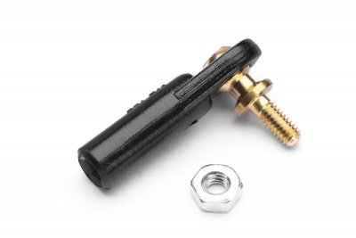 2437 Kulový čep V1, pr.5mm, M2,5/M2,5 Krátký Černý 6ks