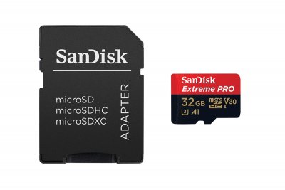 SanDisk MicroSDHC 32GB Extreme PRO A1 UHS-I (V30) U3 + SD adaptér