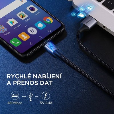 UGREEN Micro USB kabel 1.5m, černý