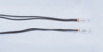 Žárovičky 2,4mm s kabelem, 12V - čiré (2 ks.)