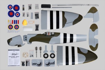 PH120 SPITFIRE II 40 ARF 1400mm rozp. (zat.podv.)